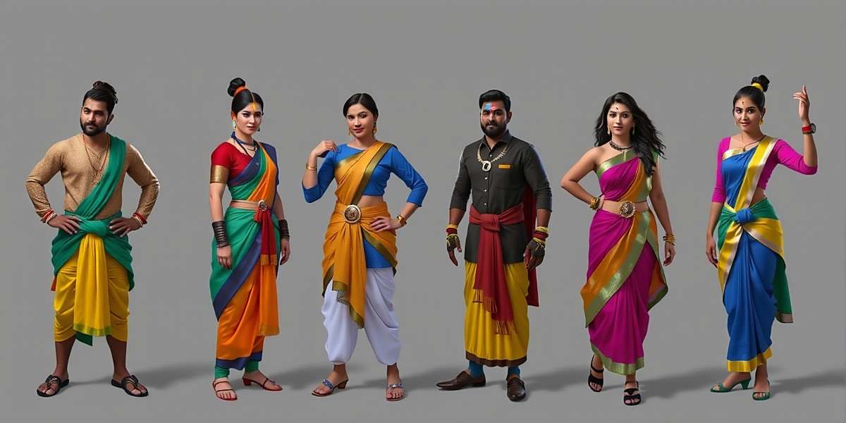 Bangalore Dynamos Regional Character Skins Bangalore Dynamos regional character skins showcasing different Indian traditional outfits from various states
