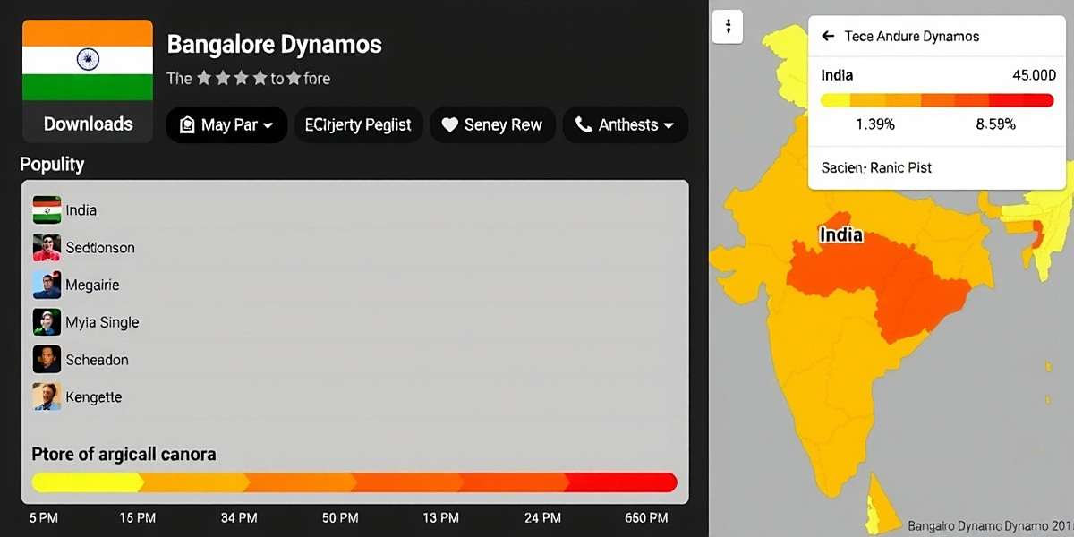 Bangalore Dynamos Popularity Across India Bangalore Dynamos download heatmap showing popularity across different regions of India